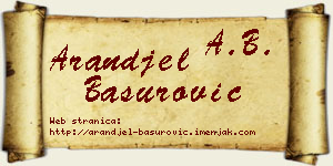 Aranđel Basurović vizit kartica